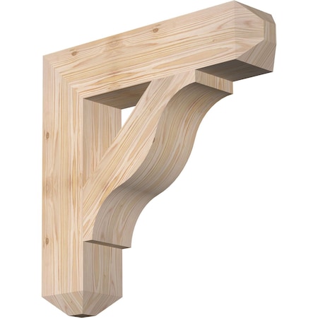 Ekena Millwork Funston Craftsman Smooth Bracket, Douglas Fir, 5 1/2"W x 26"D x 26"H BKT06X26X26FST04SDF